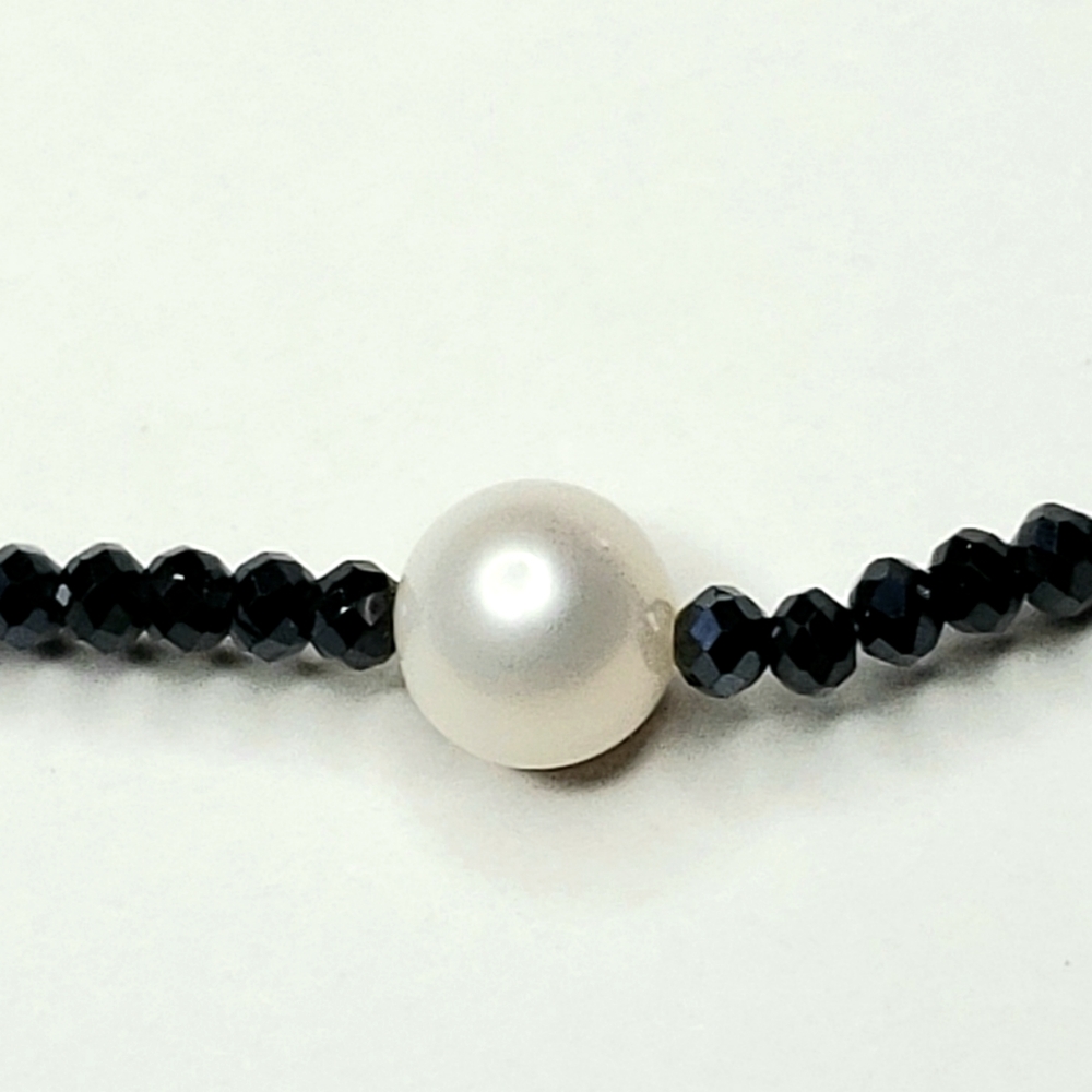 ☆Sterling silver Sapphire Pearl necklace